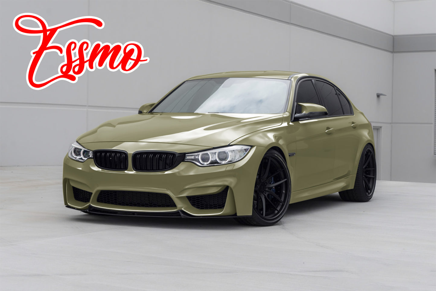 PET Super Gloss Dark Khaki Green Vinyl Wrap
