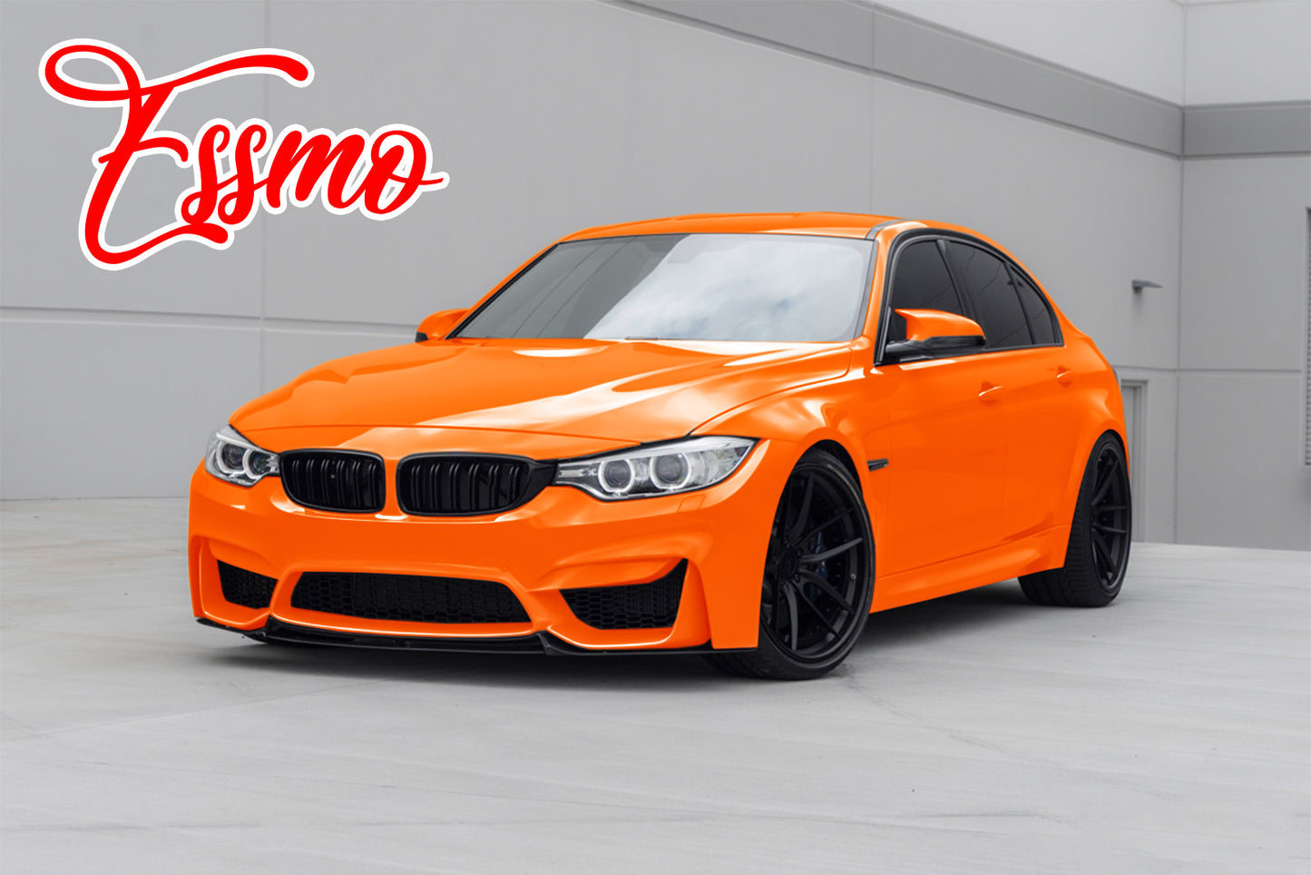 PET Super Gloss Flame Orange Vinyl Wrap