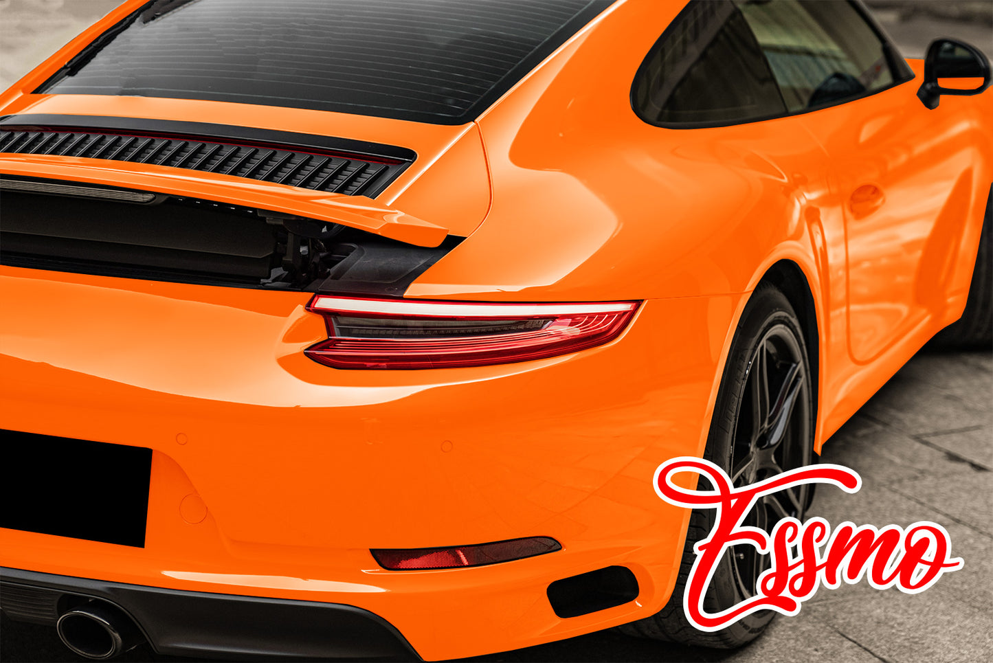 PET Super Gloss Flame Orange Vinyl Wrap