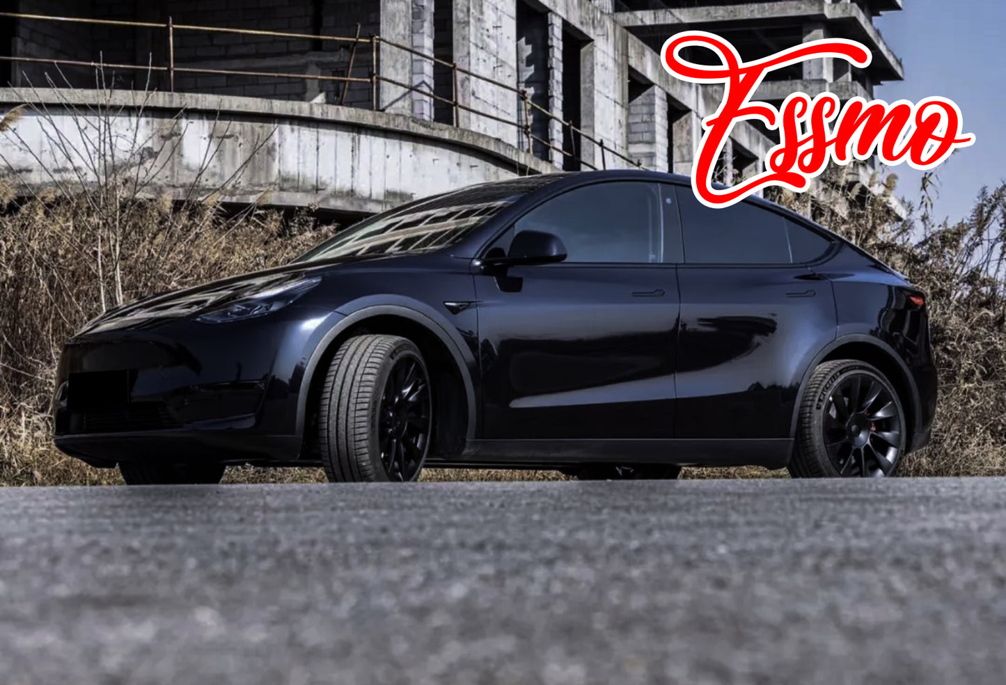 PET Super Gloss Metallic Azurite Black Vinyl Wrap