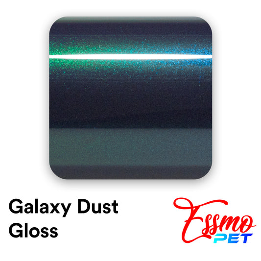 PET Galaxy Dust Gloss Galactic Green Color Shift Vinyl Wrap
