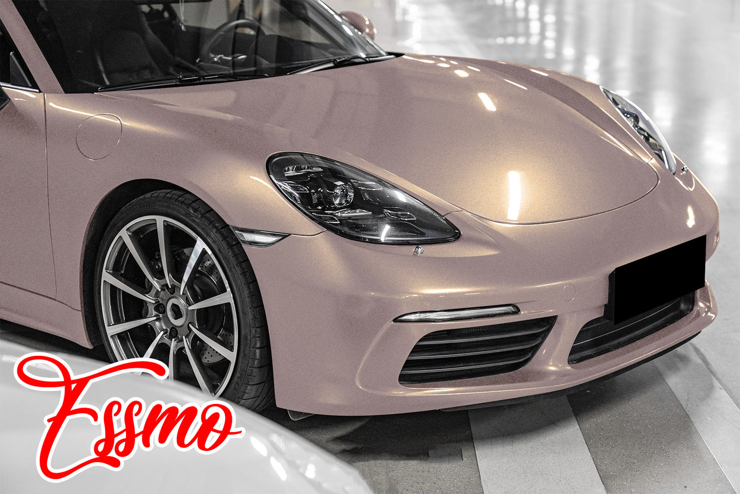 PET Super Gloss Metallic Smoky Pearl Pink Vinyl Wrap