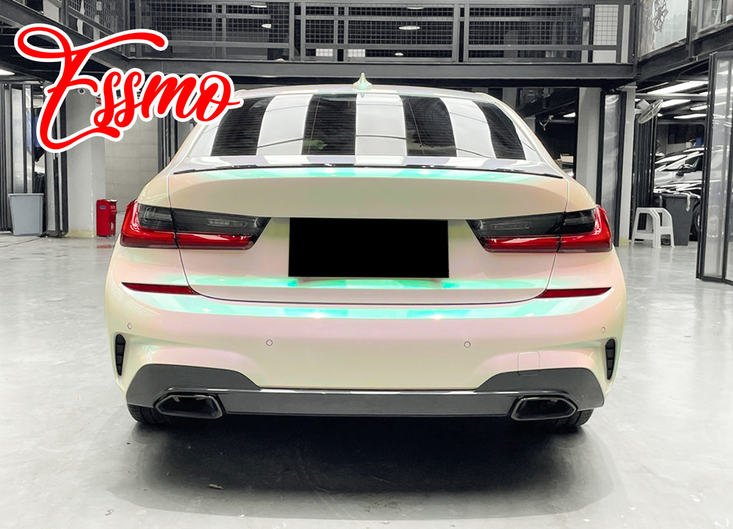 PET Galaxy Dust Gloss Aurora White Vinyl Wrap
