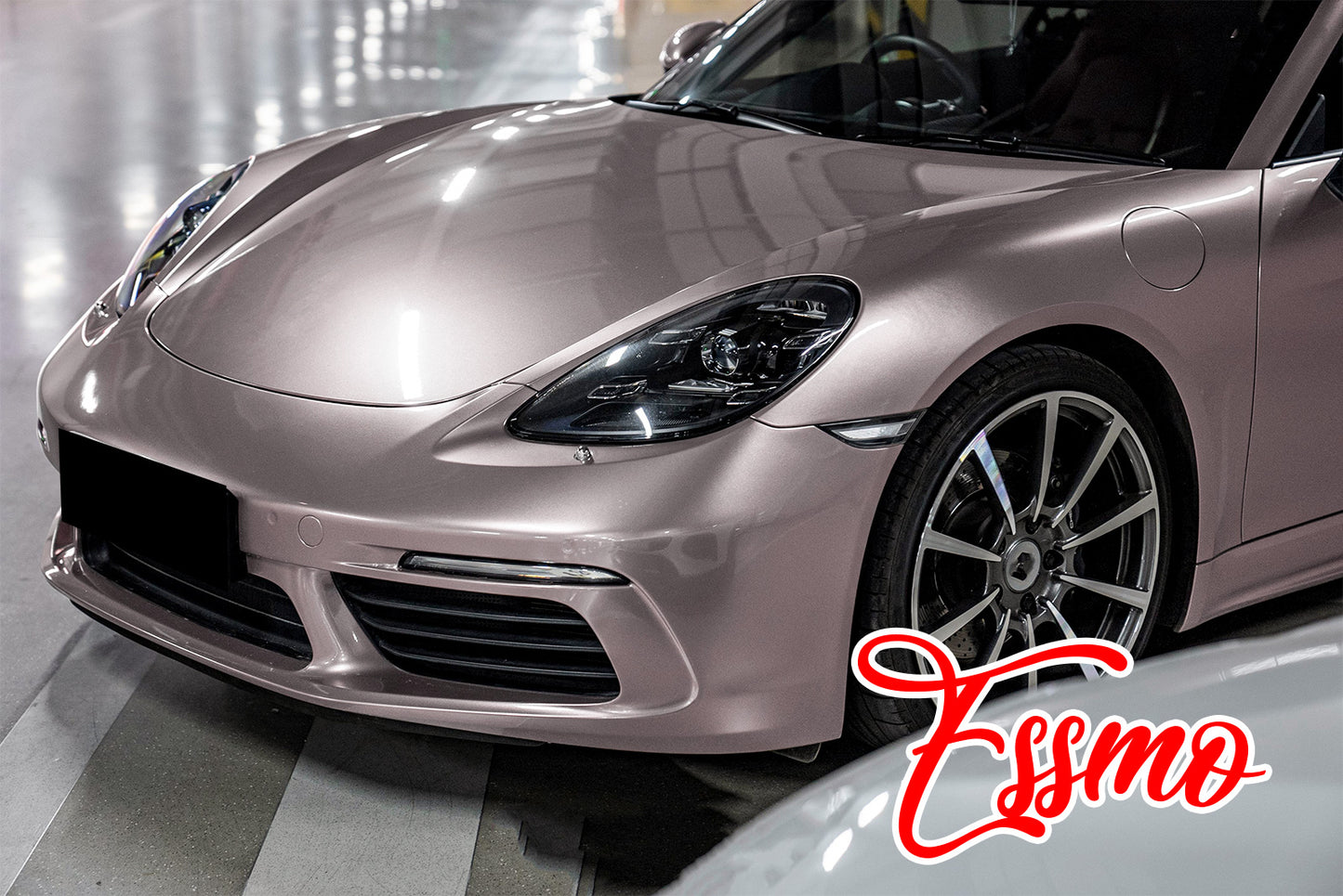 PET Super Gloss Metallic Battle Gray Vinyl Wrap