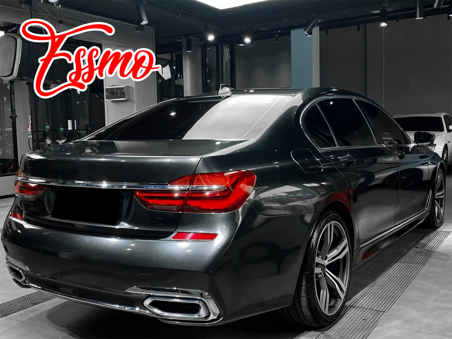 PET Super Gloss Metallic Charcoal Gray Vinyl Wrap