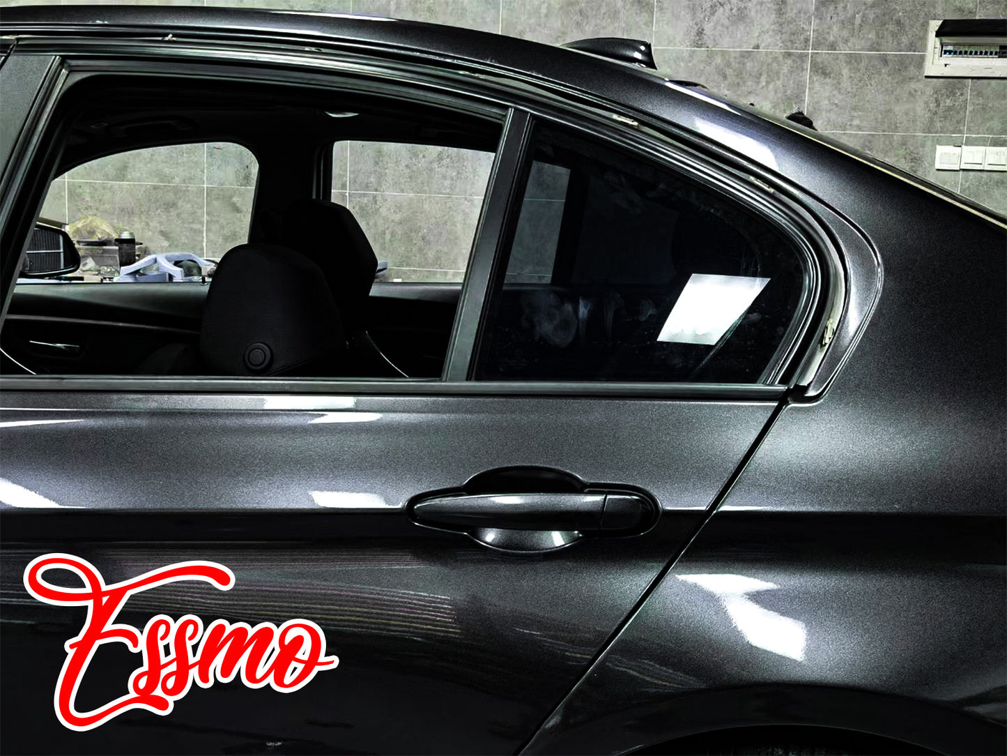 PET Super Gloss Metallic Charcoal Gray Vinyl Wrap