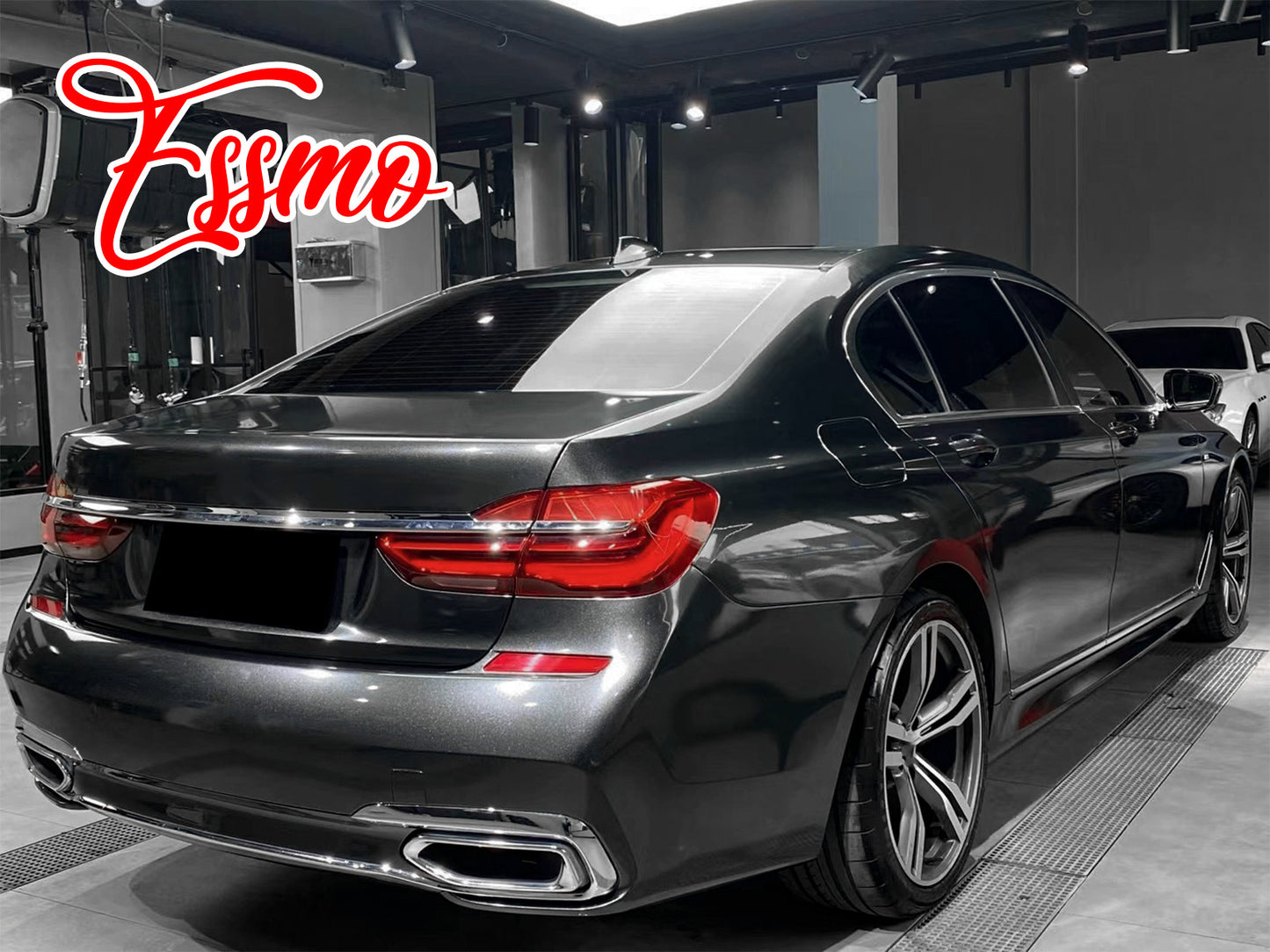 PET Super Gloss Metallic Shadow Gray Vinyl Wrap