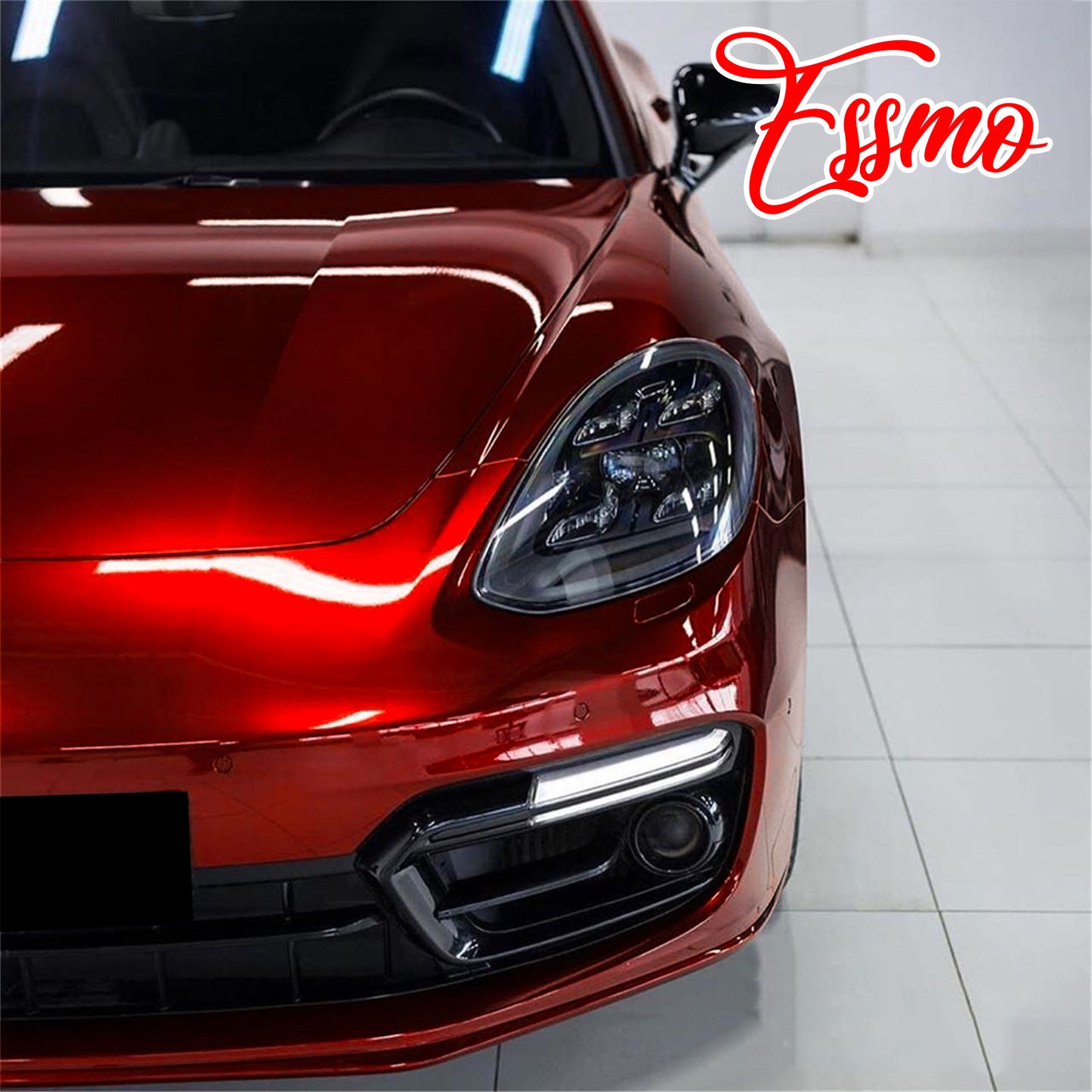 PET Super Gloss Metallic Cherry Red Vinyl Wrap