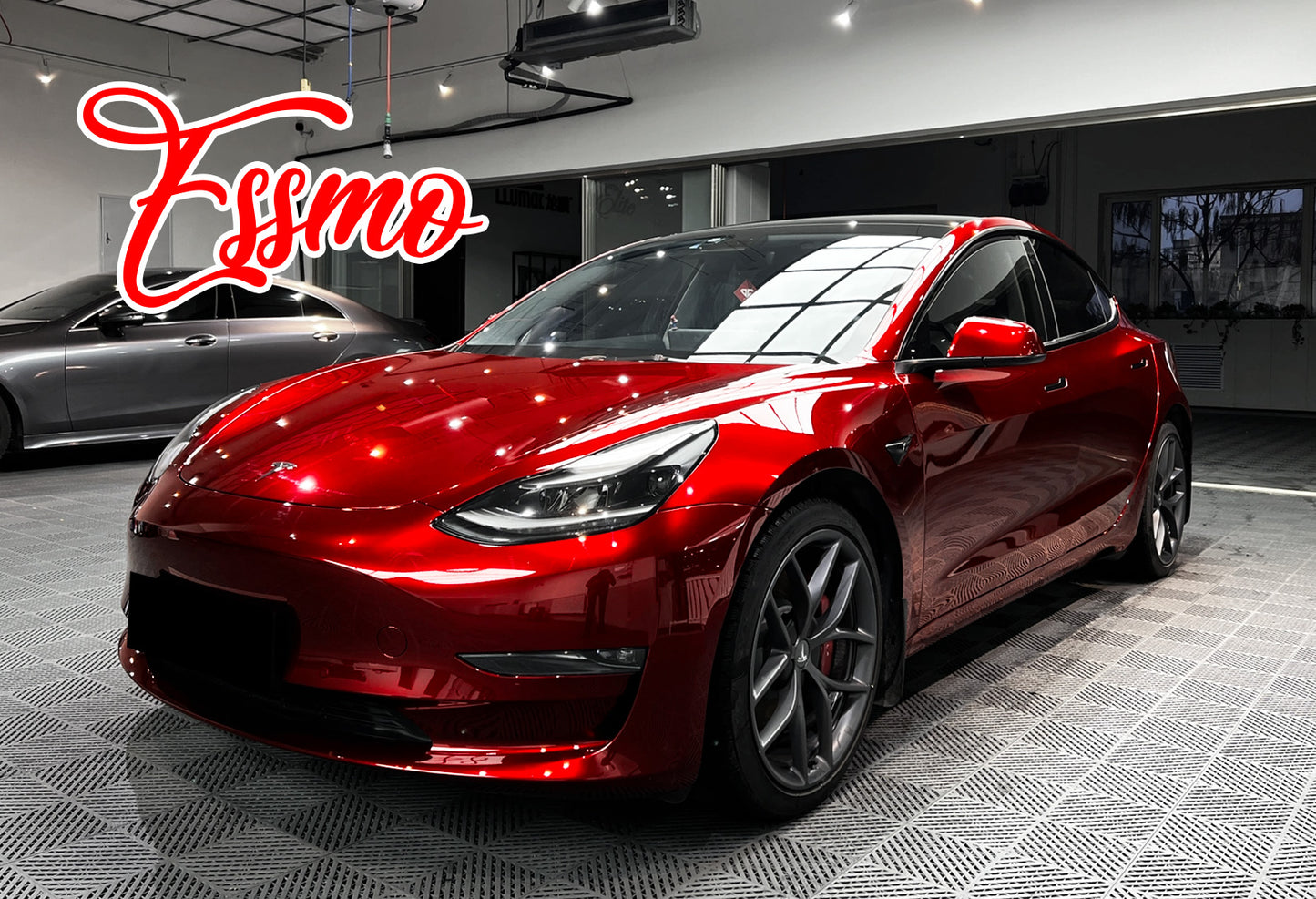 PET Super Gloss Metallic Cherry Red Vinyl Wrap