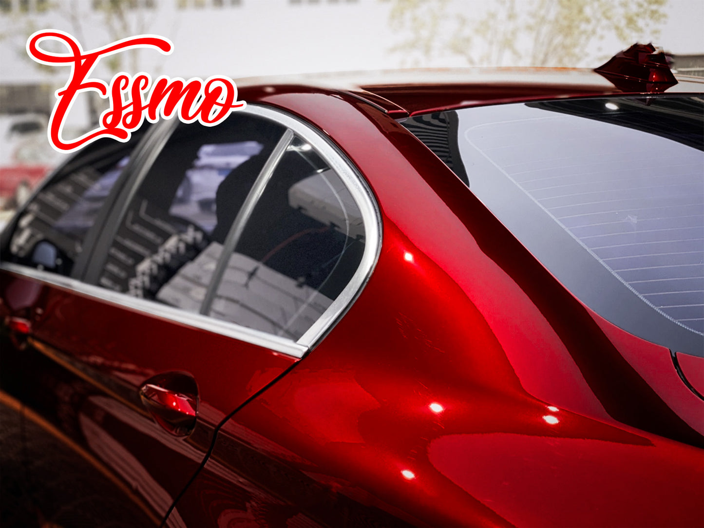 PET Super Gloss Metallic Cherry Red Vinyl Wrap