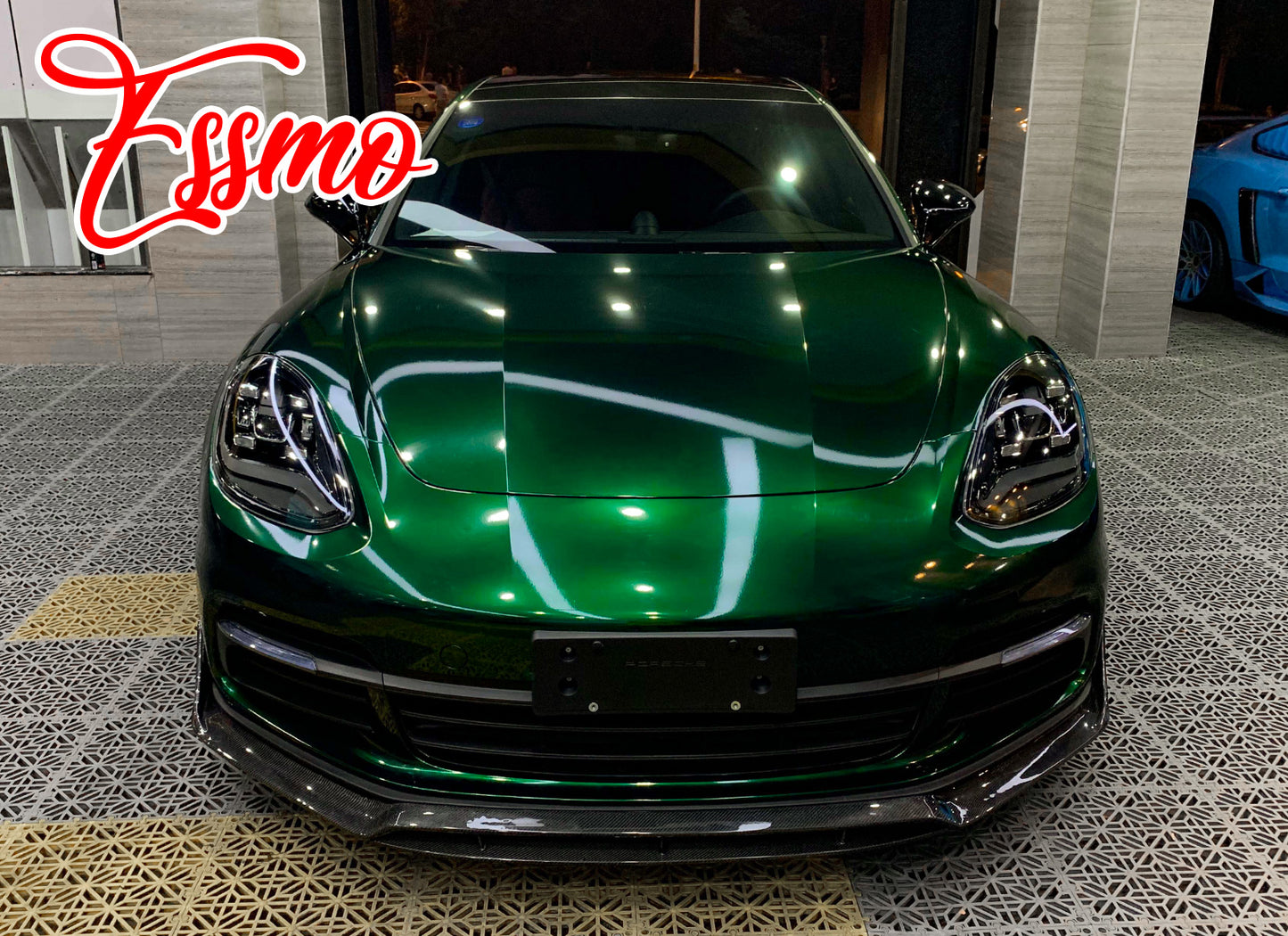 PET Super Gloss Metallic Agate Green Vinyl Wrap