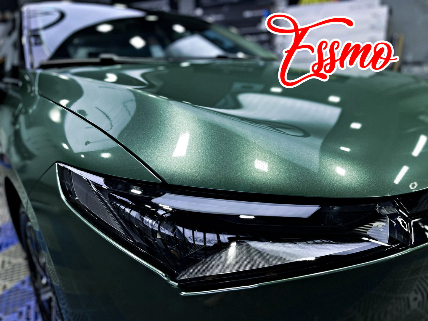PET Super Gloss Metallic Fir Green Vinyl Wrap