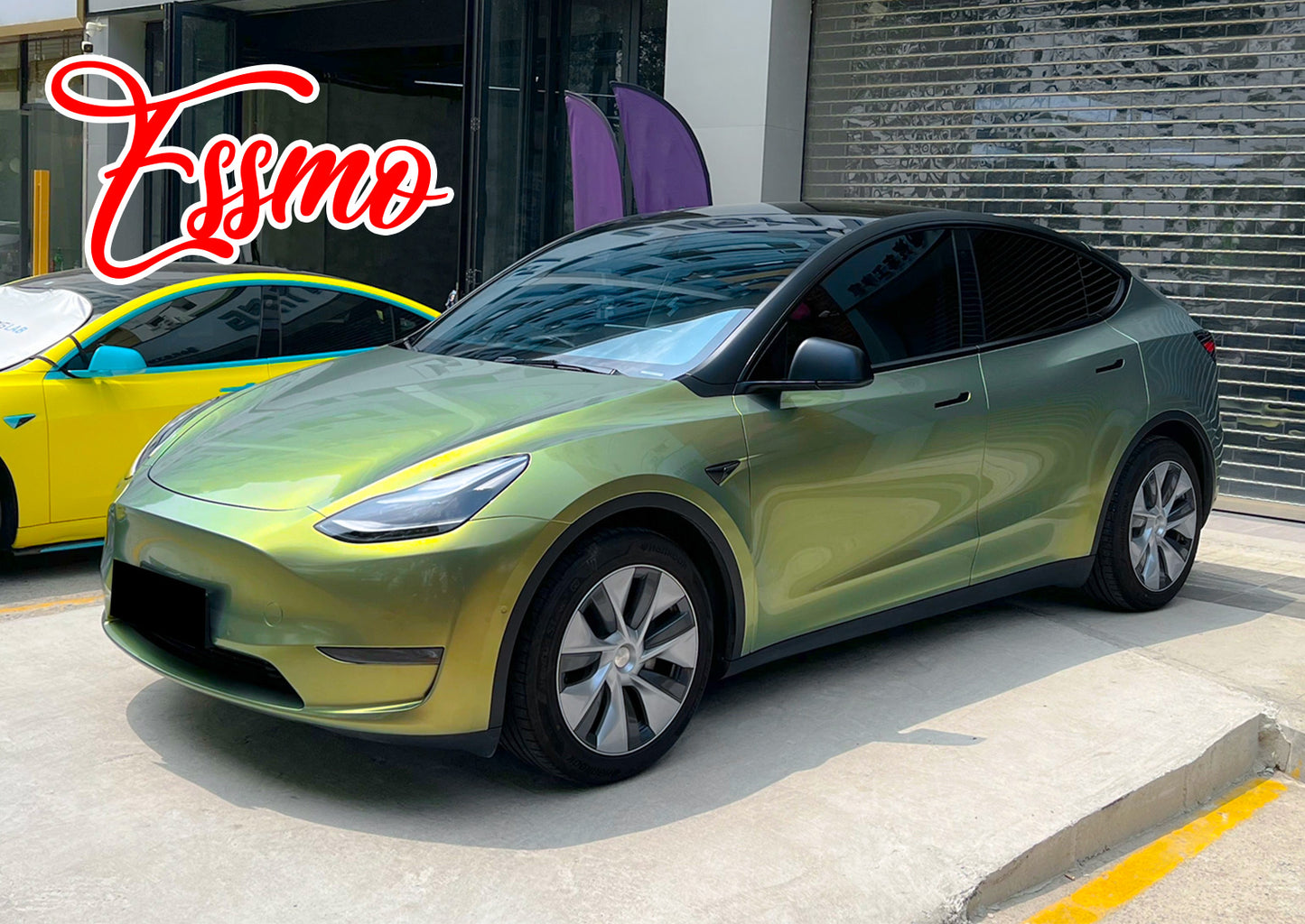 PET Super Gloss Metallic Urban Bamboo Vinyl Wrap