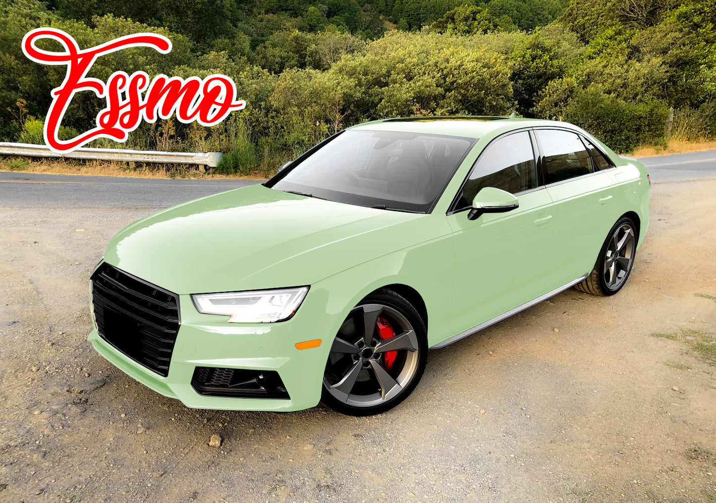 PET Super Gloss Matcha Green Vinyl Wrap