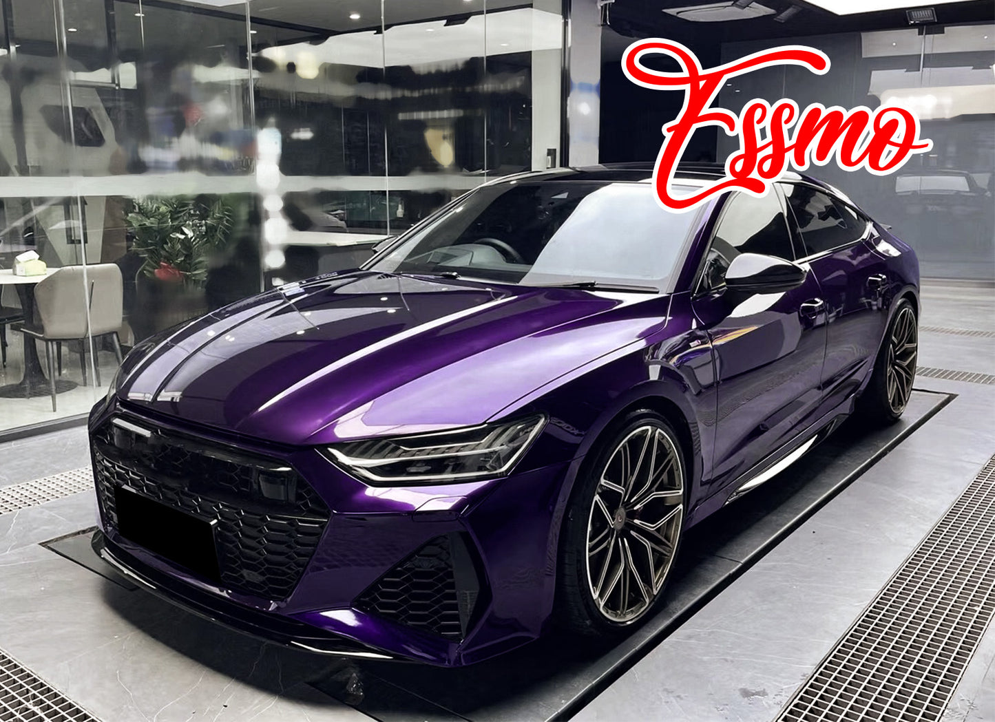 PET Super Gloss Metallic Devil Purple Vinyl Wrap