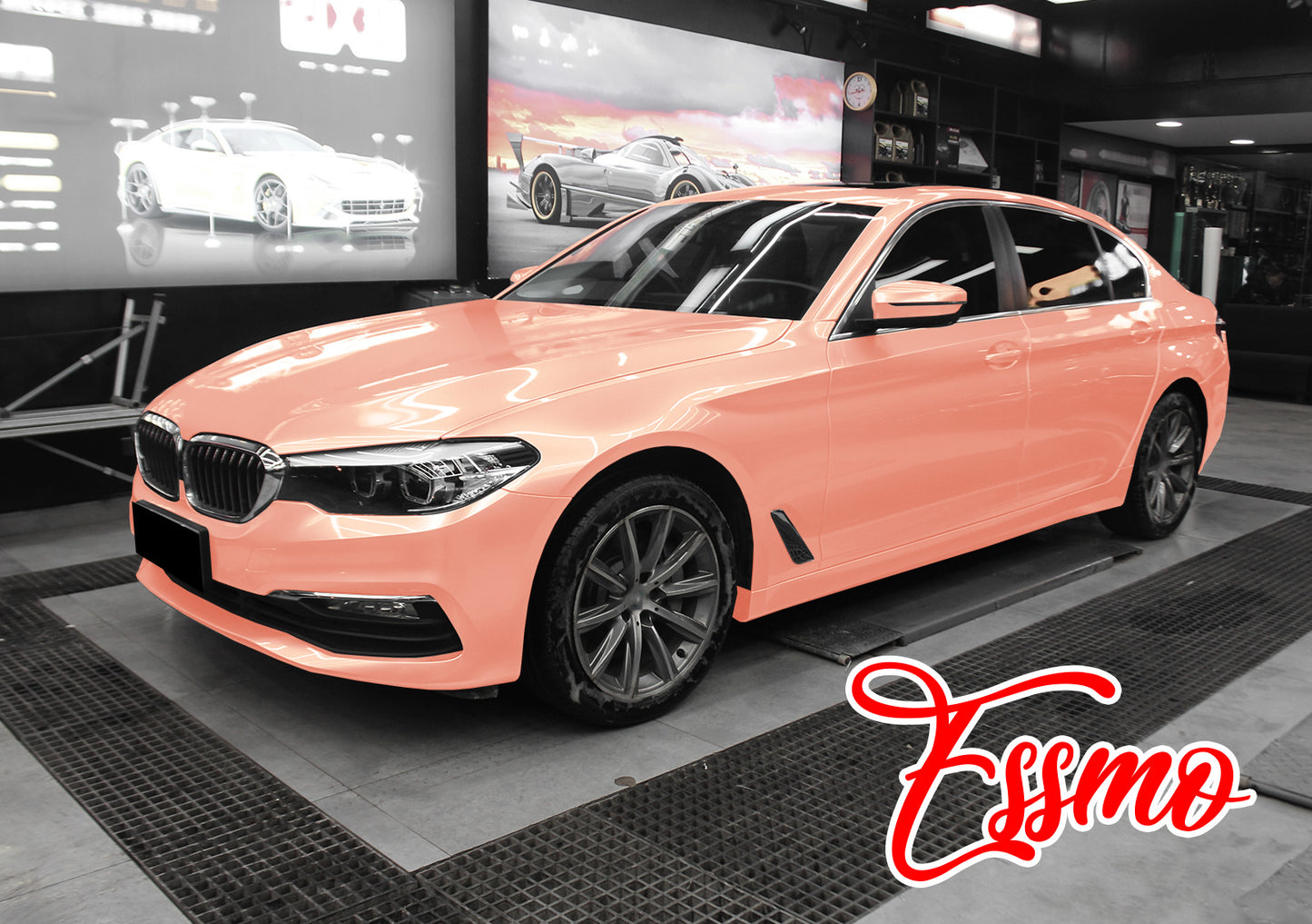 PET Super Gloss Pearlescent Sakura Pink Vinyl Wrap