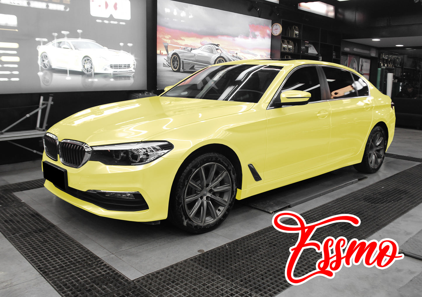 PET Super Gloss Pearlescent Pastel Yellow Vinyl Wrap