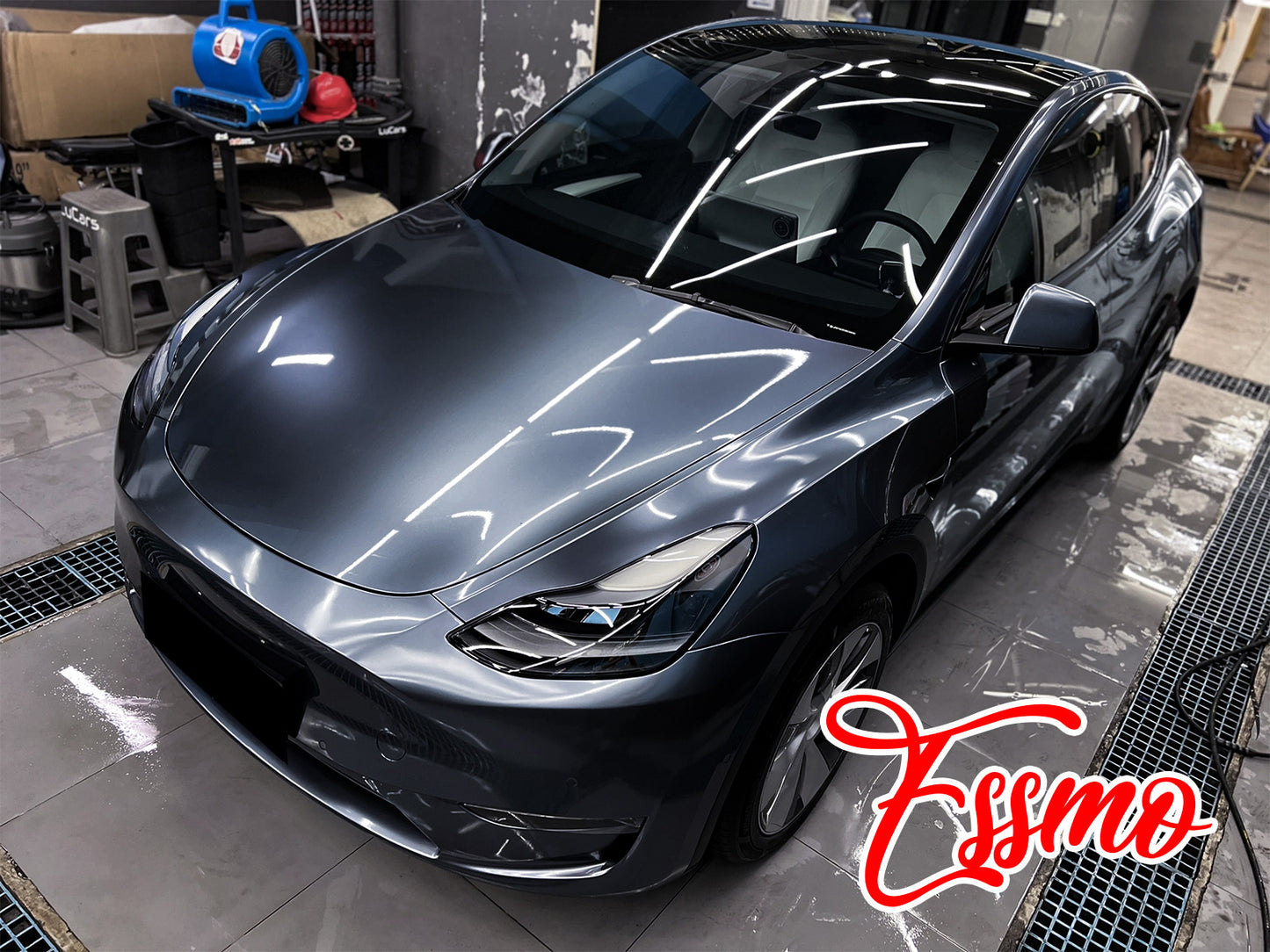 PET Super Gloss Metallic Byron Blue Vinyl Wrap