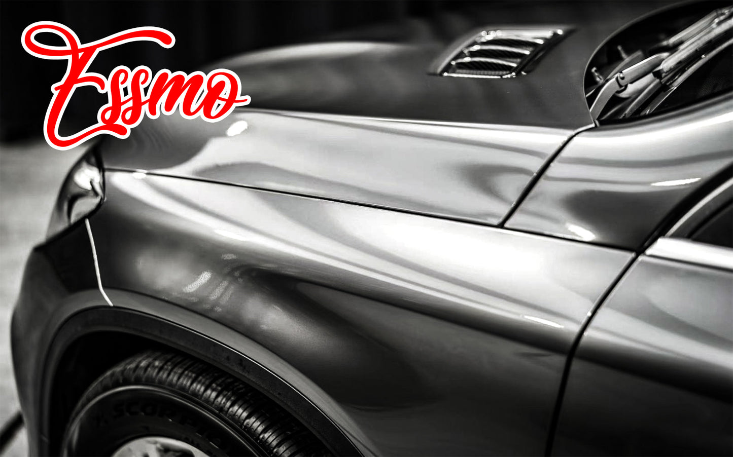 PET Liquid Metallic Gunmetal Gray Vinyl Wrap