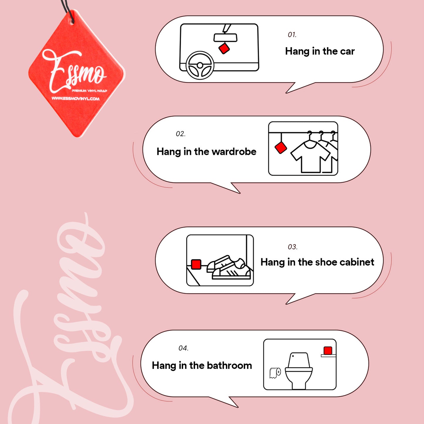 ESSMO Red Air Freshener Scent Long Lasting