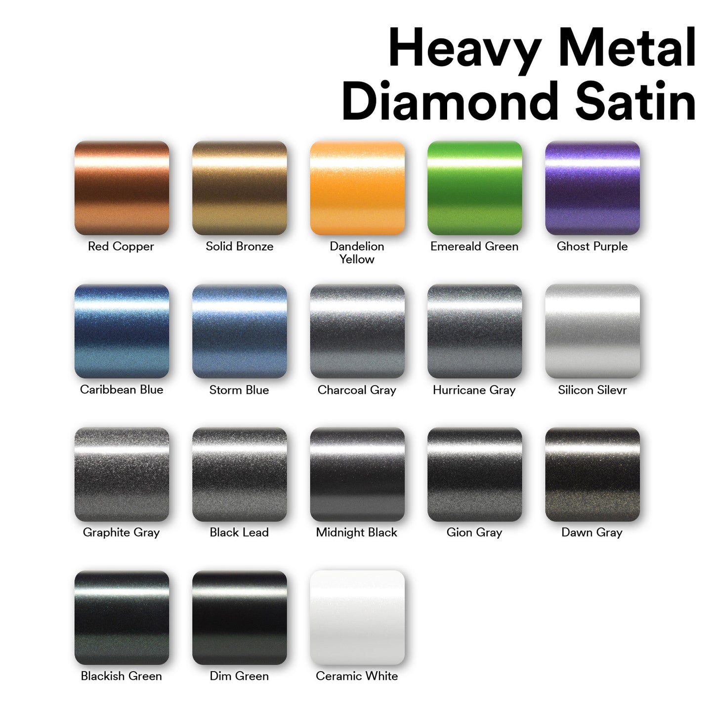 Heavy Metal Diamond Satin Dawn Gray Vinyl Wrap