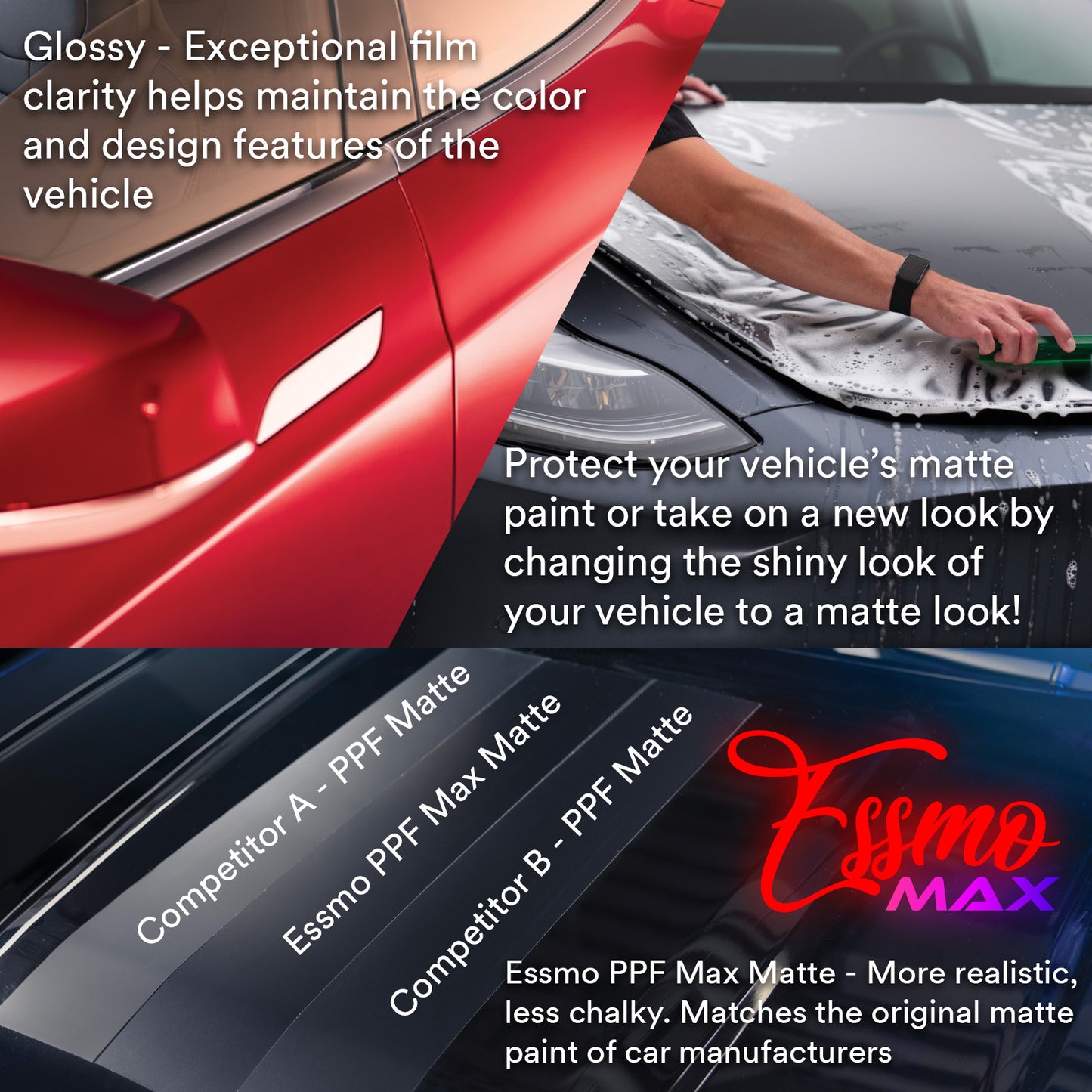 Gloss Clear PPF Paint Protection Film MAX TPU 60"(inches) Wide Invisible Scratches Shield Wrap DIY