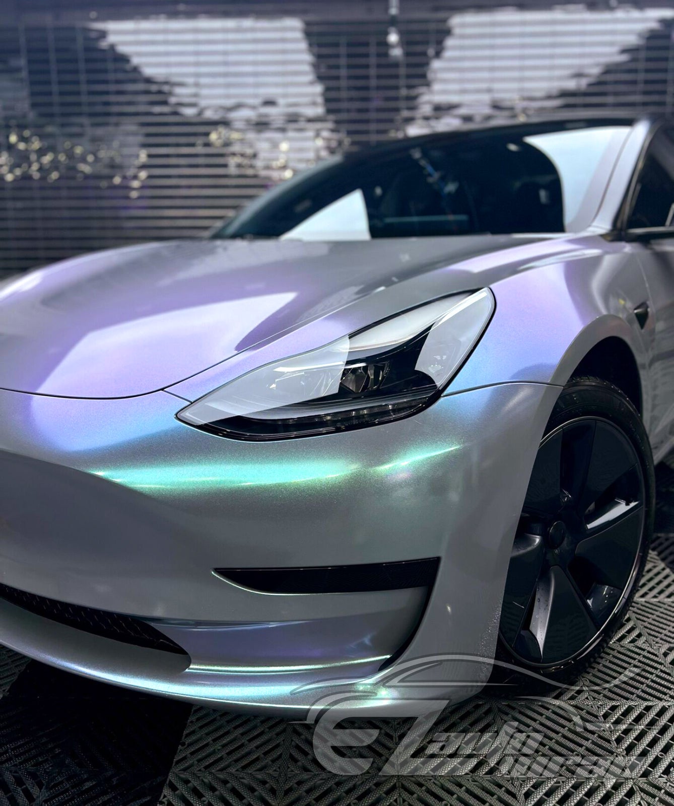 Galaxy Dust Gloss Gray Blue Vinyl Wrap