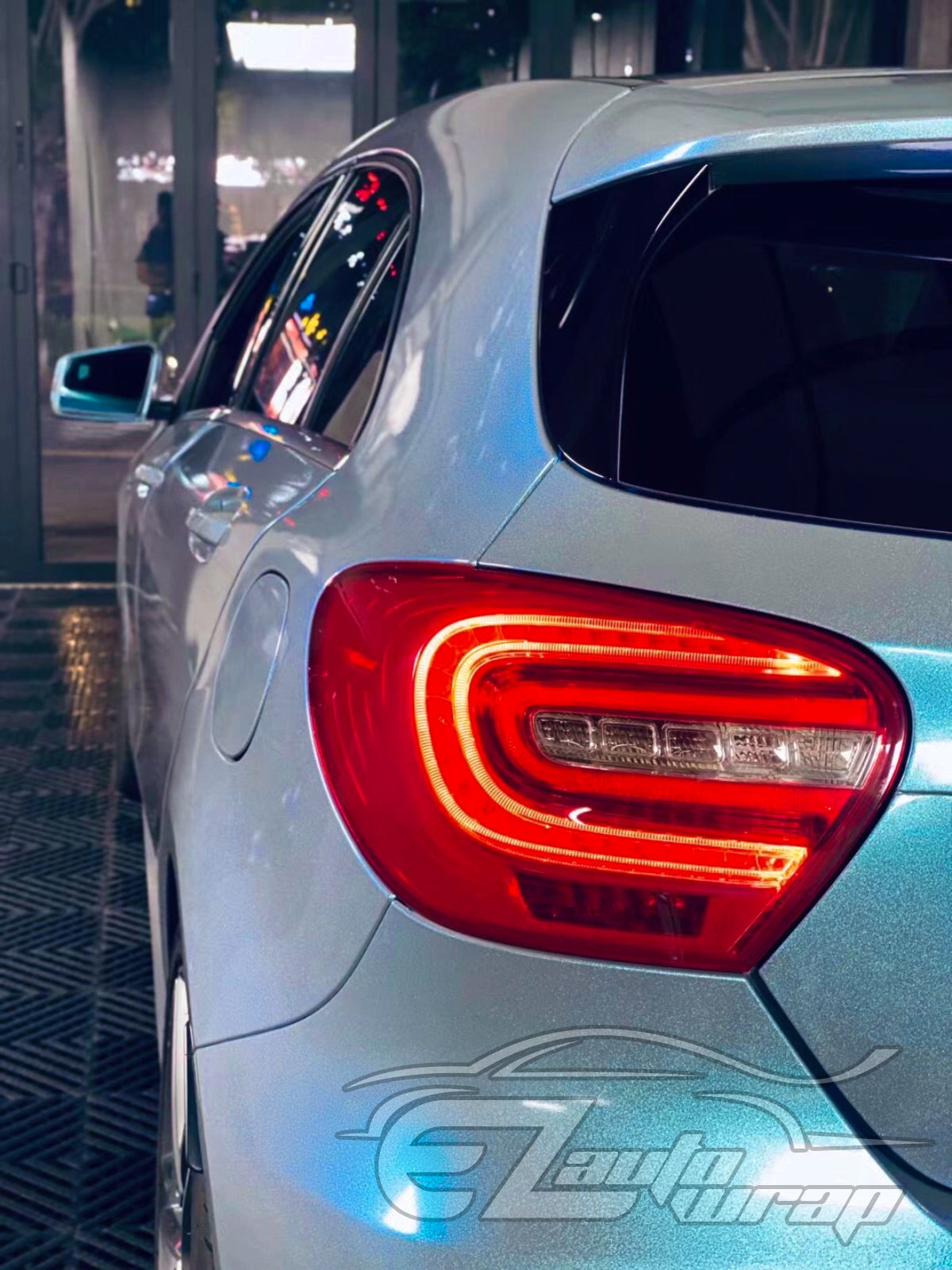 Galaxy Dust Gloss Gray Blue Vinyl Wrap