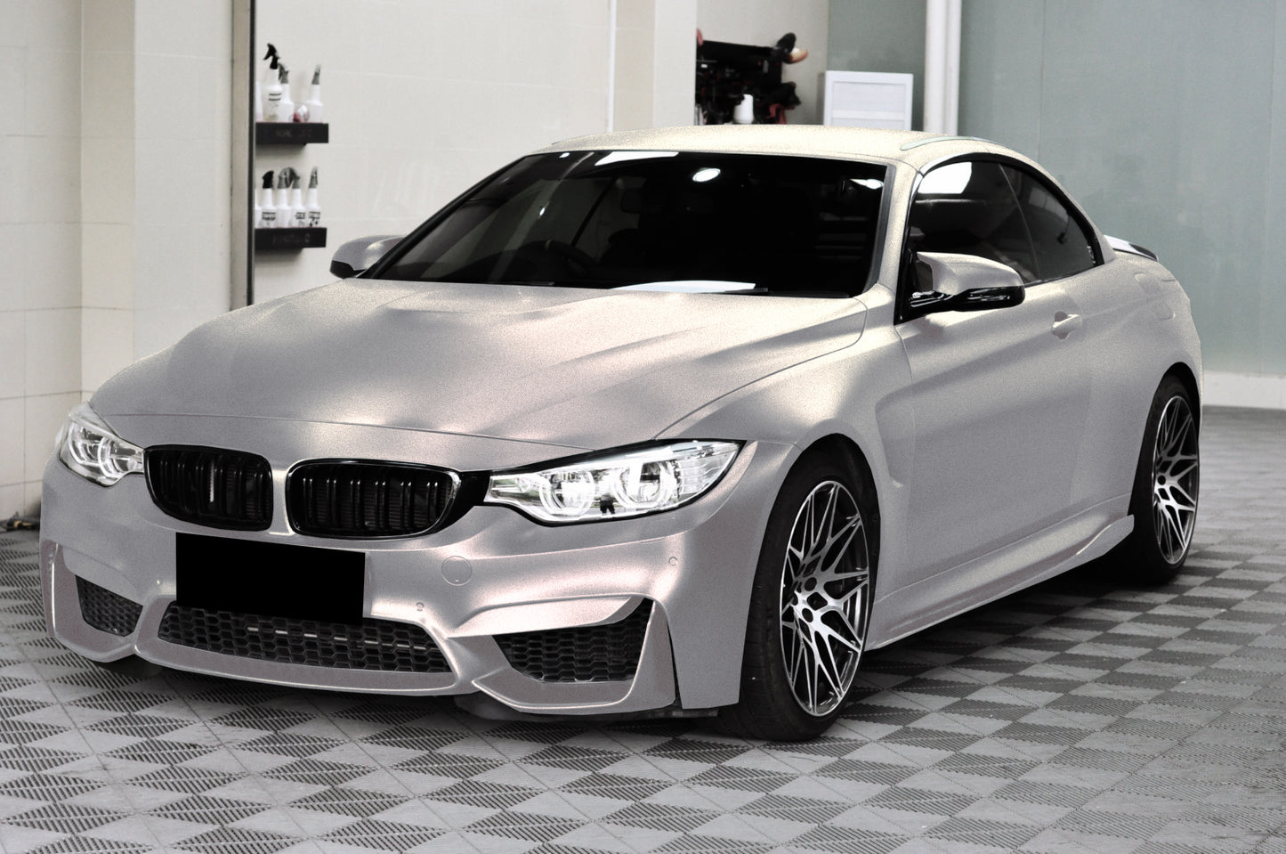 Galaxy Dust Matte Silver Red Vinyl Wrap