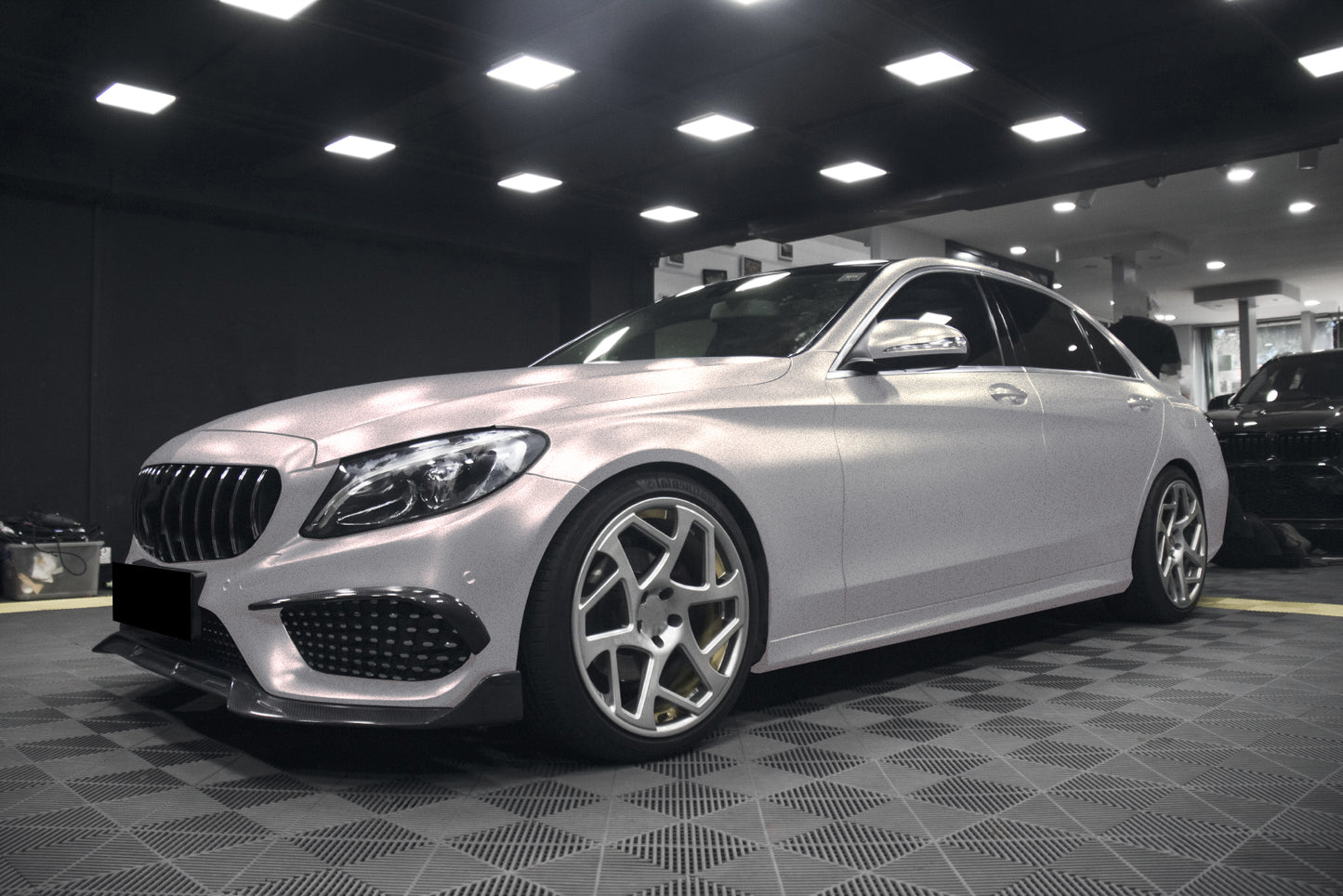 Galaxy Dust Matte Silver Red Vinyl Wrap