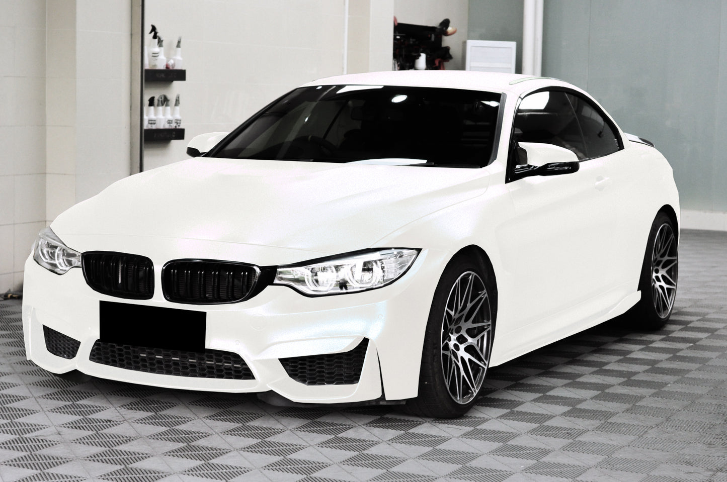 Galaxy Dust Matte Pearl White Blue Vinyl Wrap