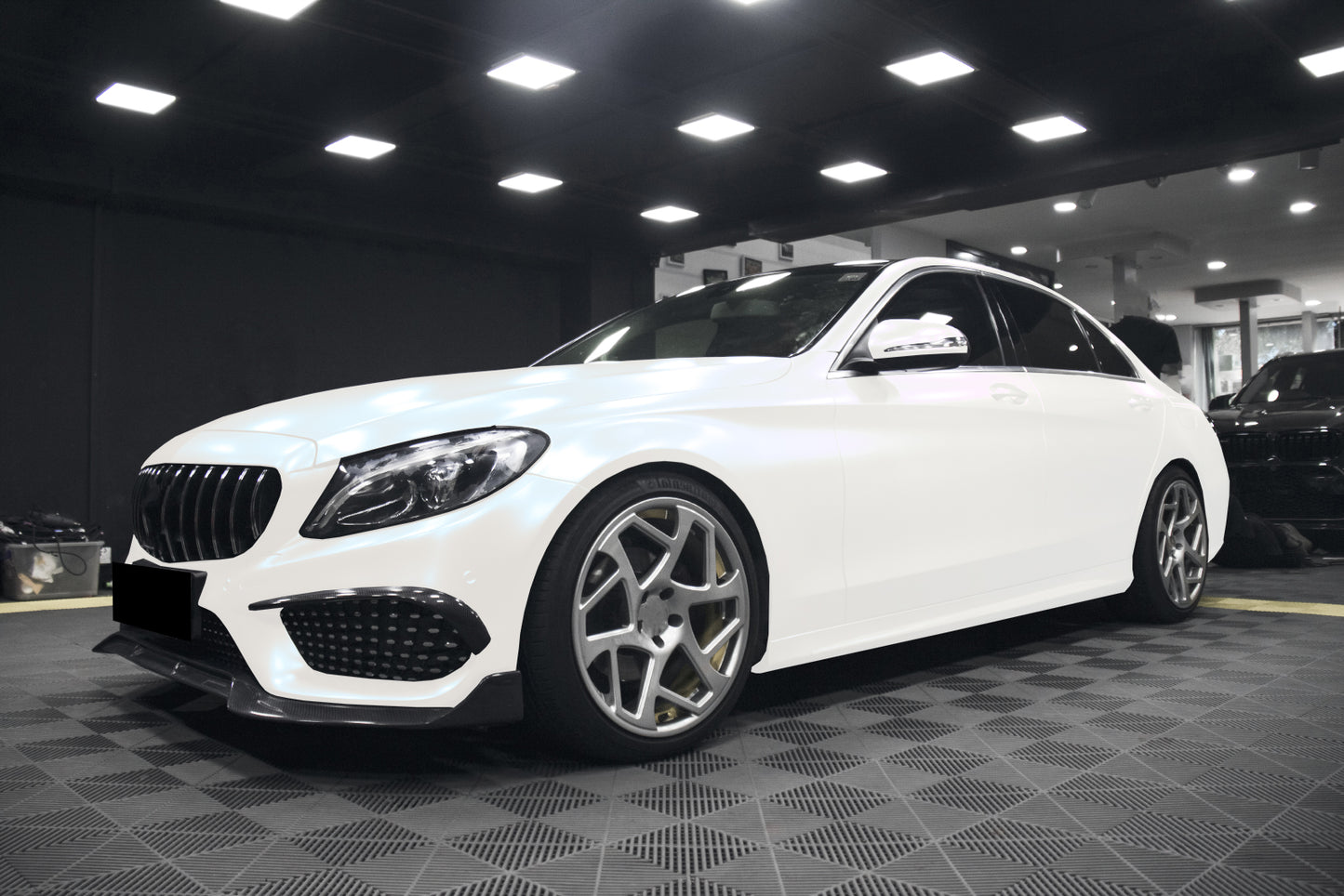 Galaxy Dust Matte Pearl White Blue Vinyl Wrap