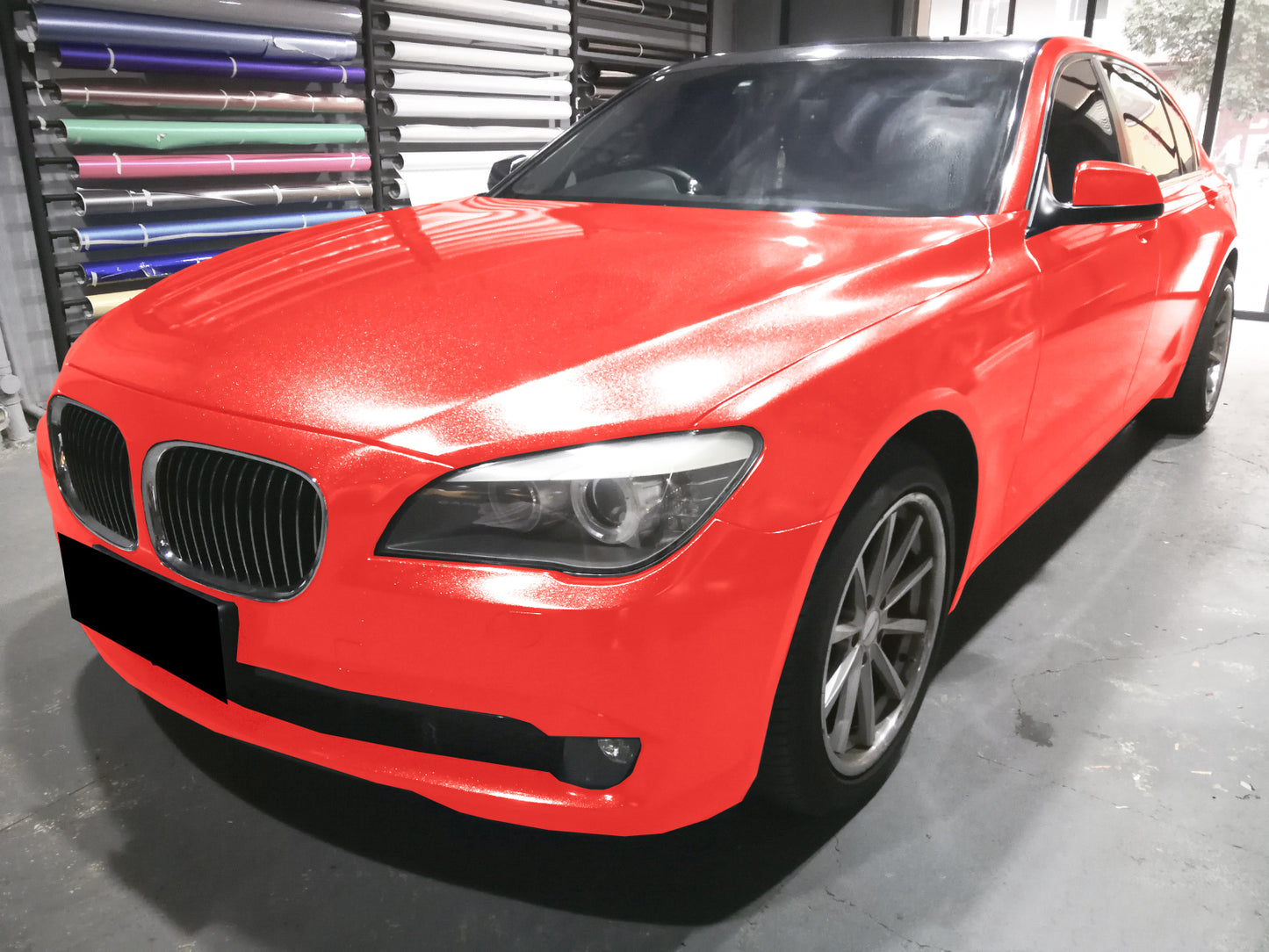 Sparkle Red Gloss Glitter Vinyl Wrap