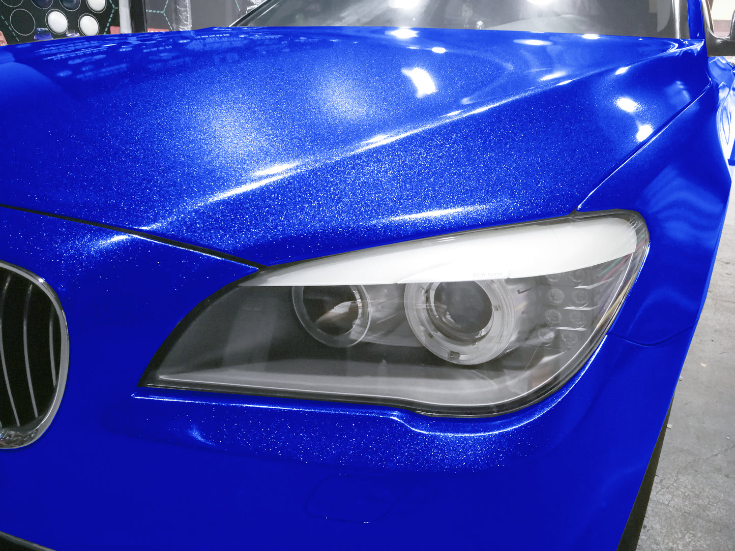 Sparkle Royal Blue Gloss Glitter Vinyl Wrap