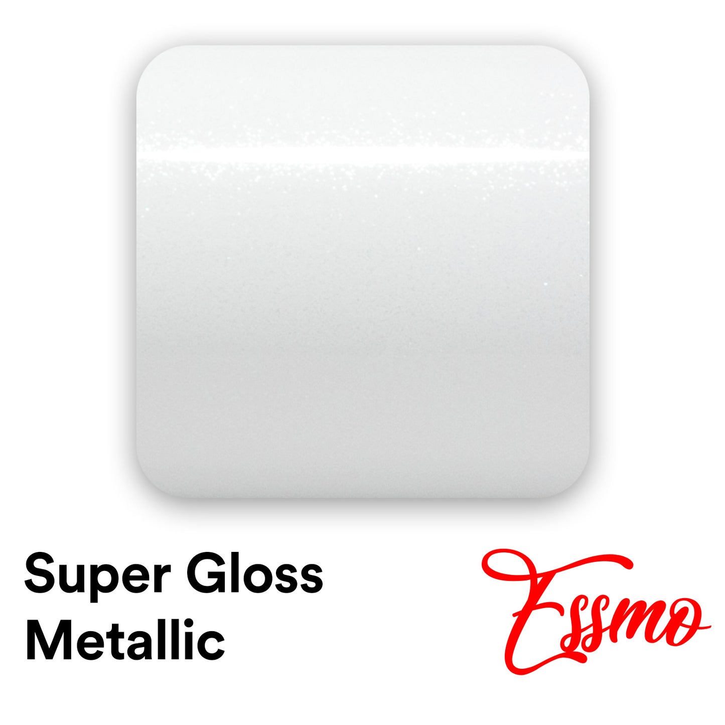 Super Gloss Metallic Sparkle White Vinyl Wrap