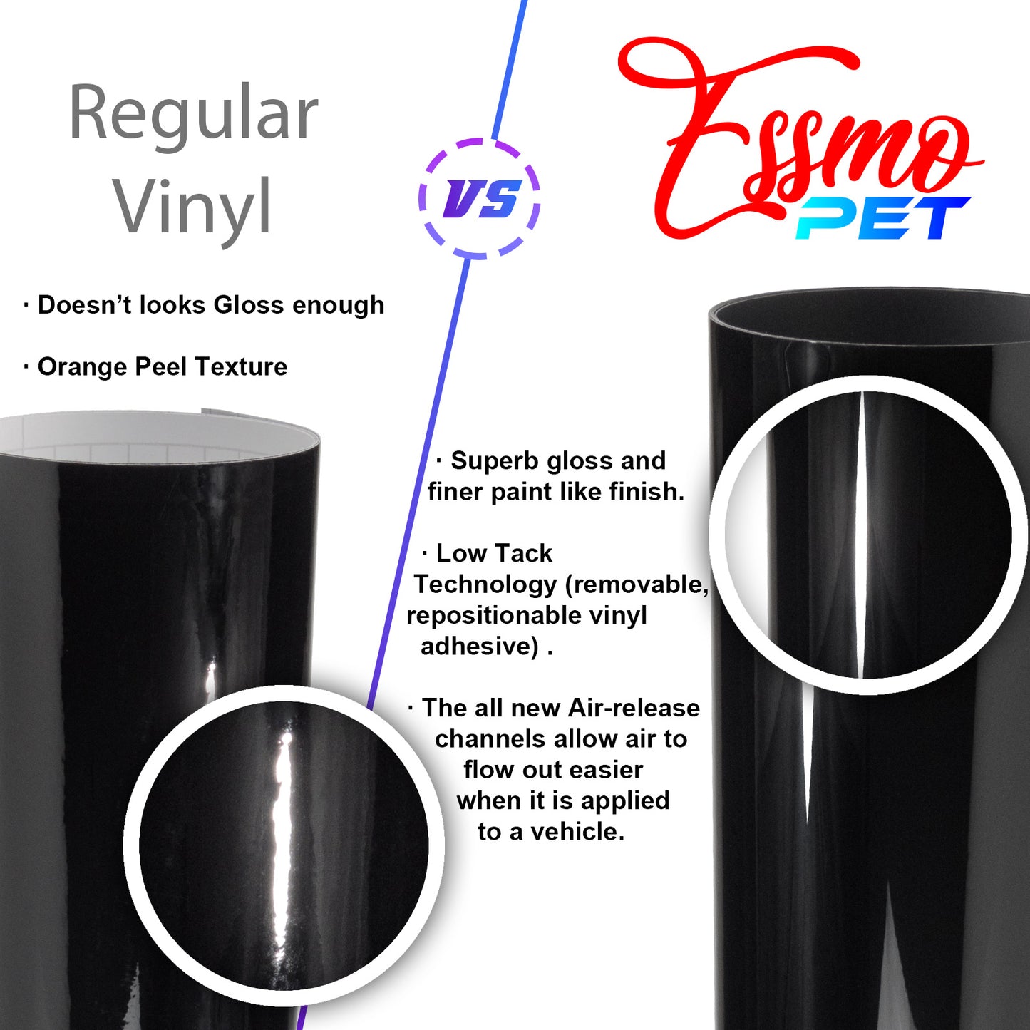 PET Marble Pearl Gloss White Blue Vinyl Wrap