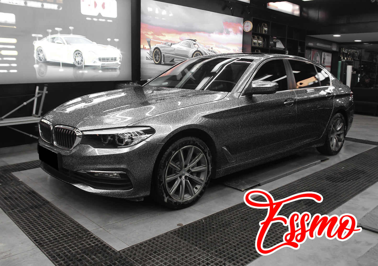 Heavy Metal Diamond Gloss Graphite Gray Vinyl Wrap