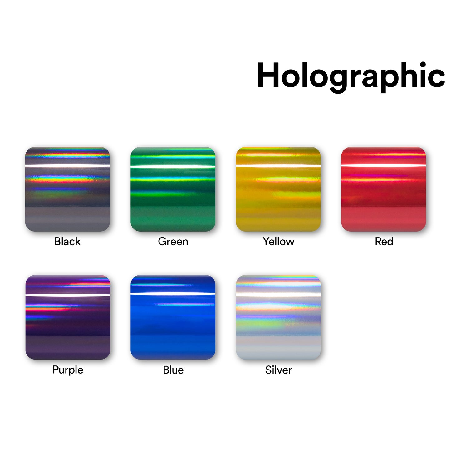 Holographic Black Vinyl Wrap