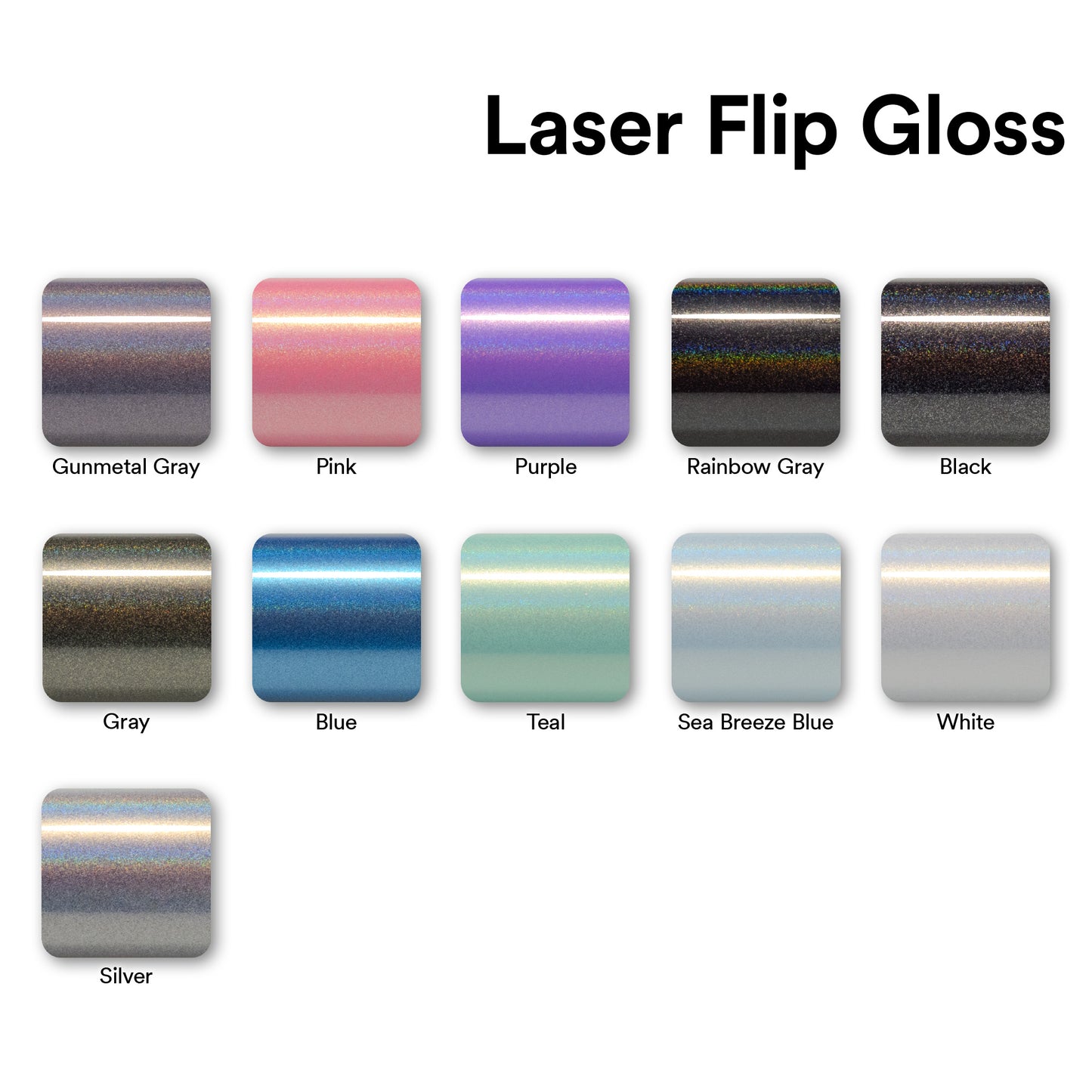 Laser Flip Gloss Rainbow Gray Vinyl Wrap