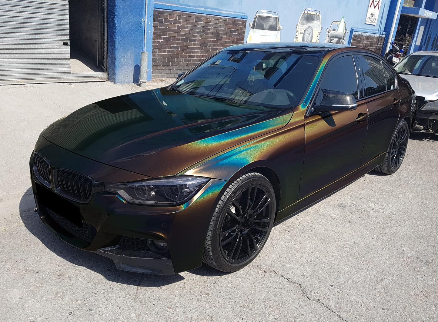 Laser Flip Gloss Black Vinyl Wrap