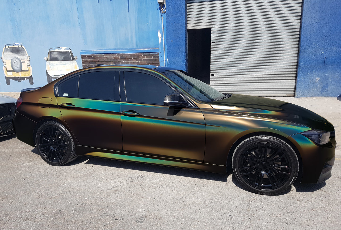 Laser Flip Gloss Black Vinyl Wrap