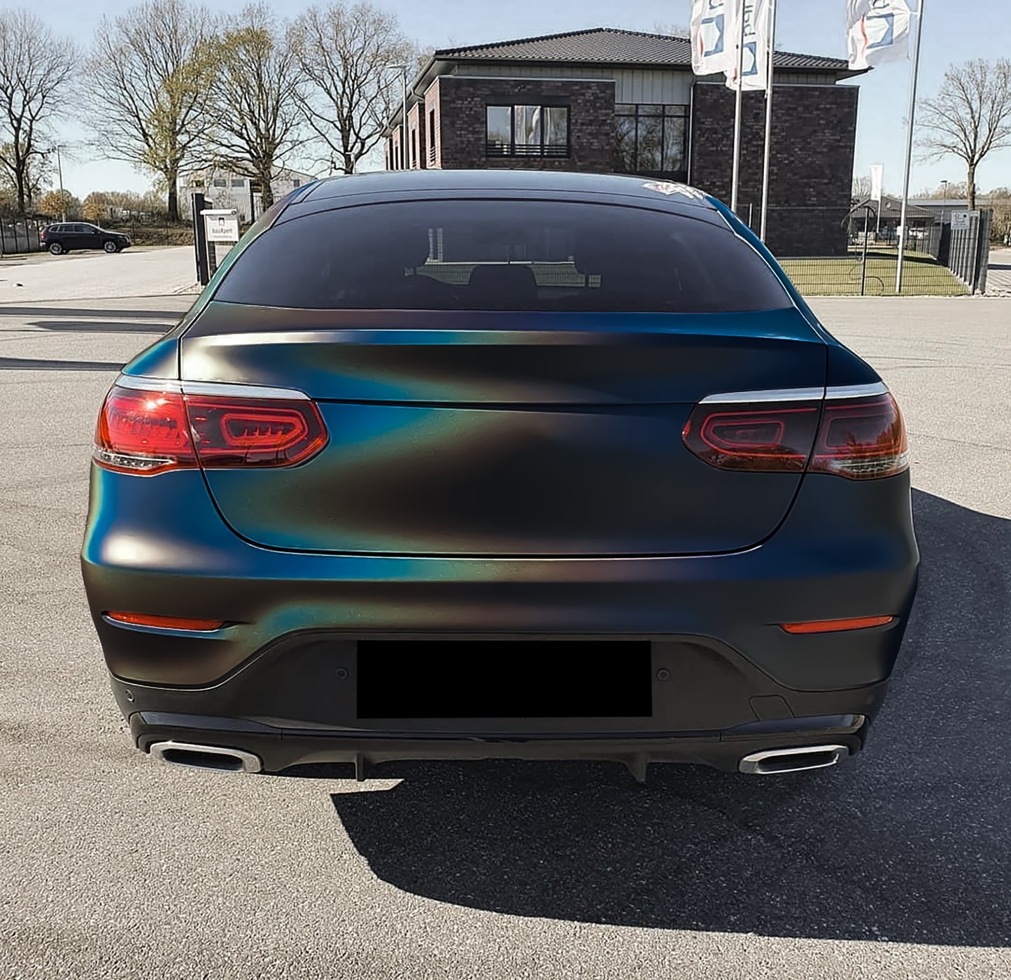 Laser Flip Satin Black Vinyl Wrap