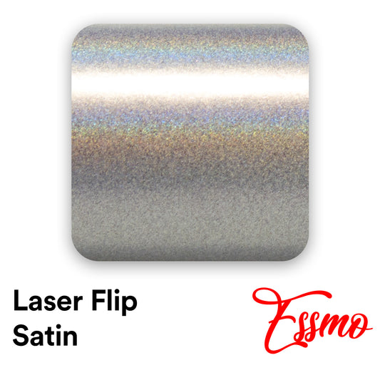 Laser Flip Satin Silver Vinyl Wrap