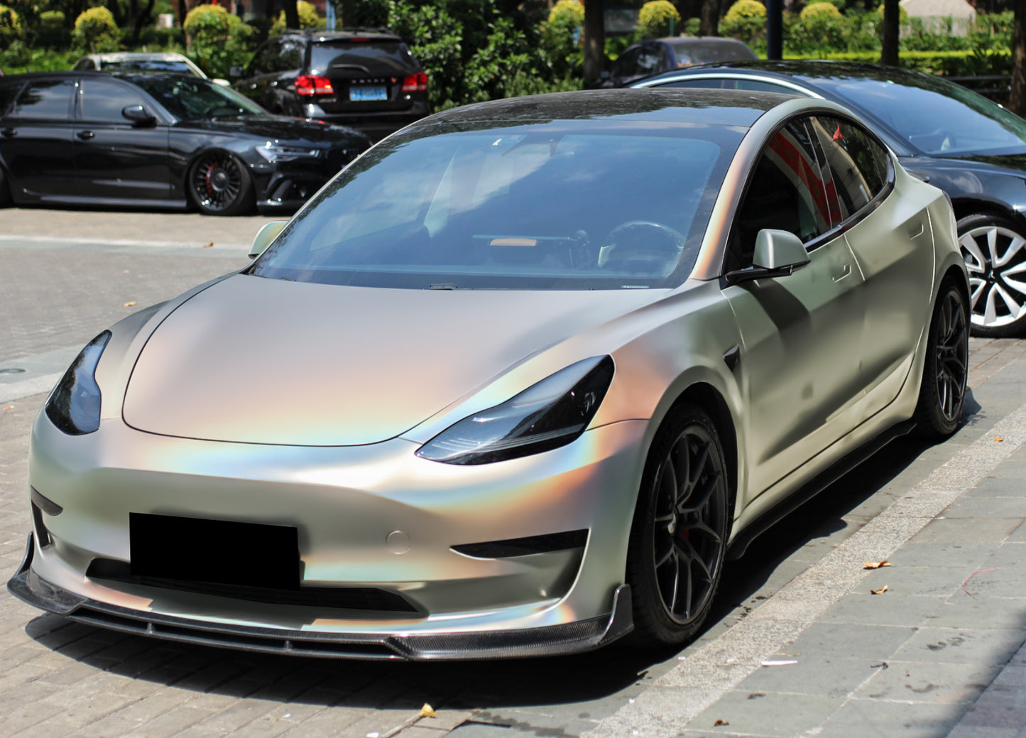 Laser Flip Satin Silver Vinyl Wrap