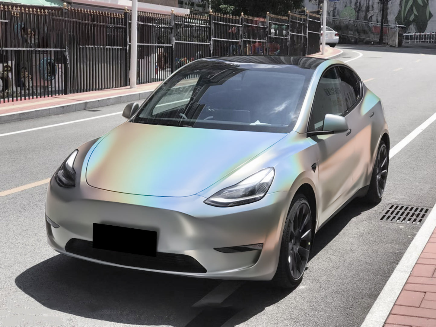 Laser Flip Satin Silver Vinyl Wrap