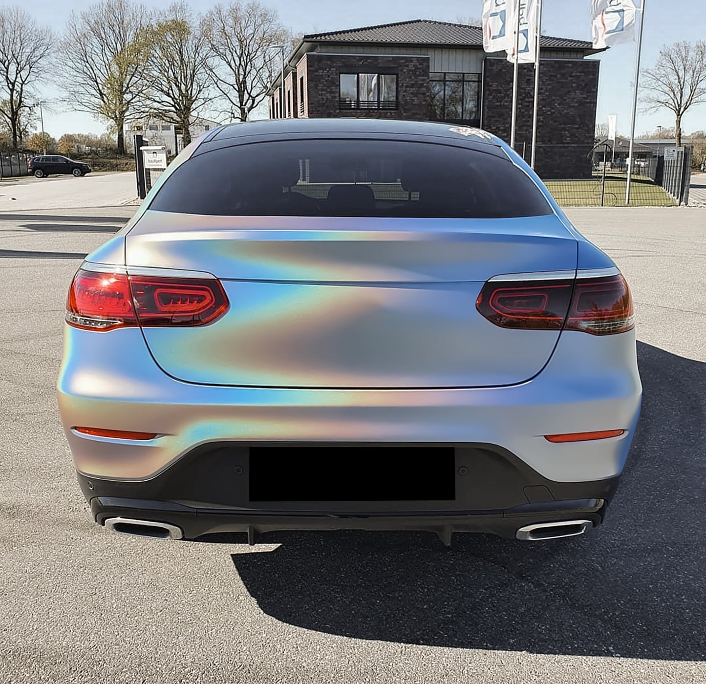 Laser Flip Satin Silver Vinyl Wrap