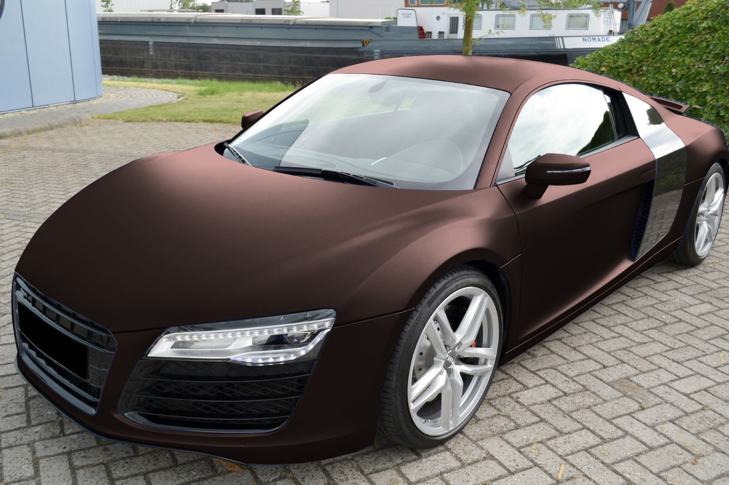 Matte Metallic Blackish Red Vinyl Wrap