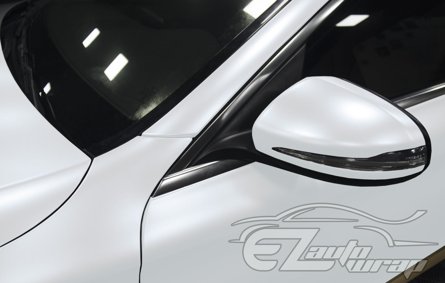 Matte Metallic Satin Pearl White Vinyl Wrap