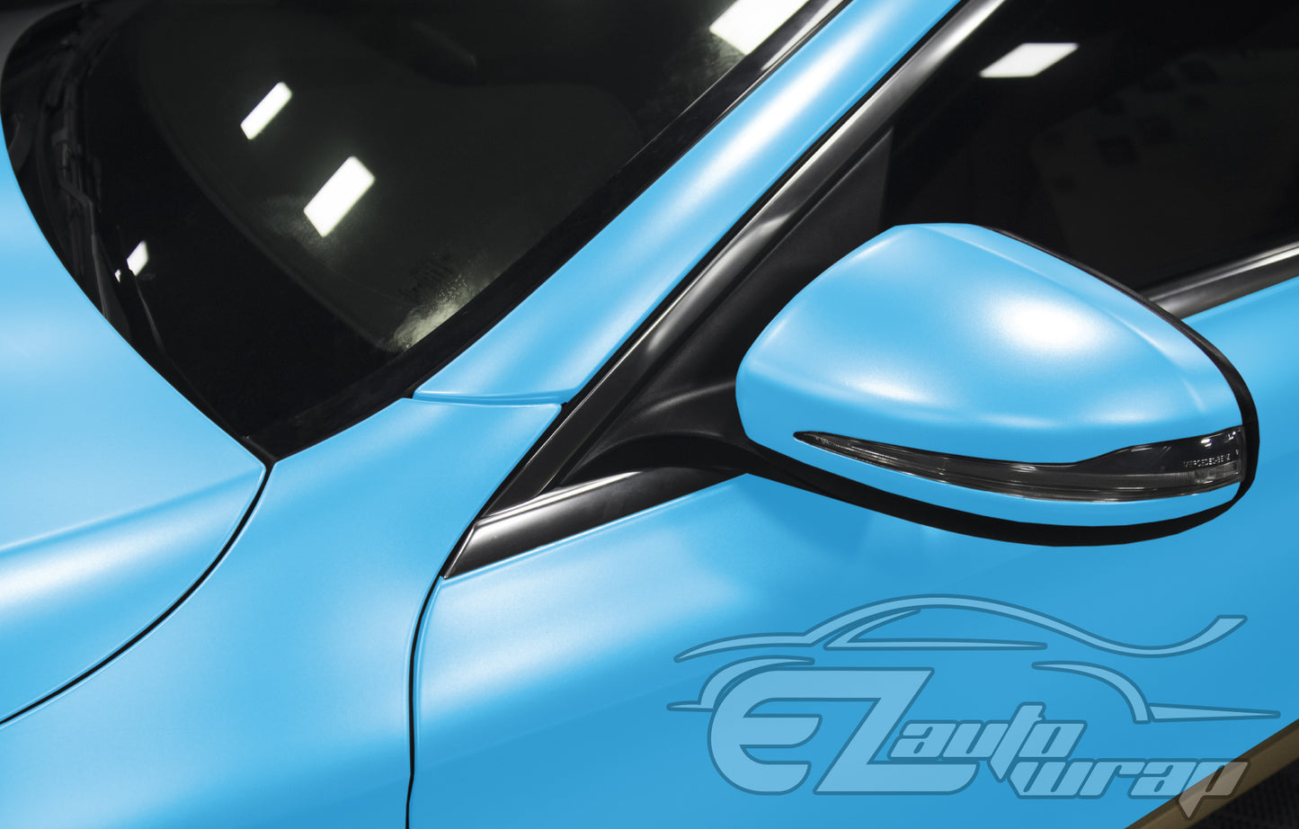 Matte Metallic Satin Pearl Light blue Vinyl Wrap