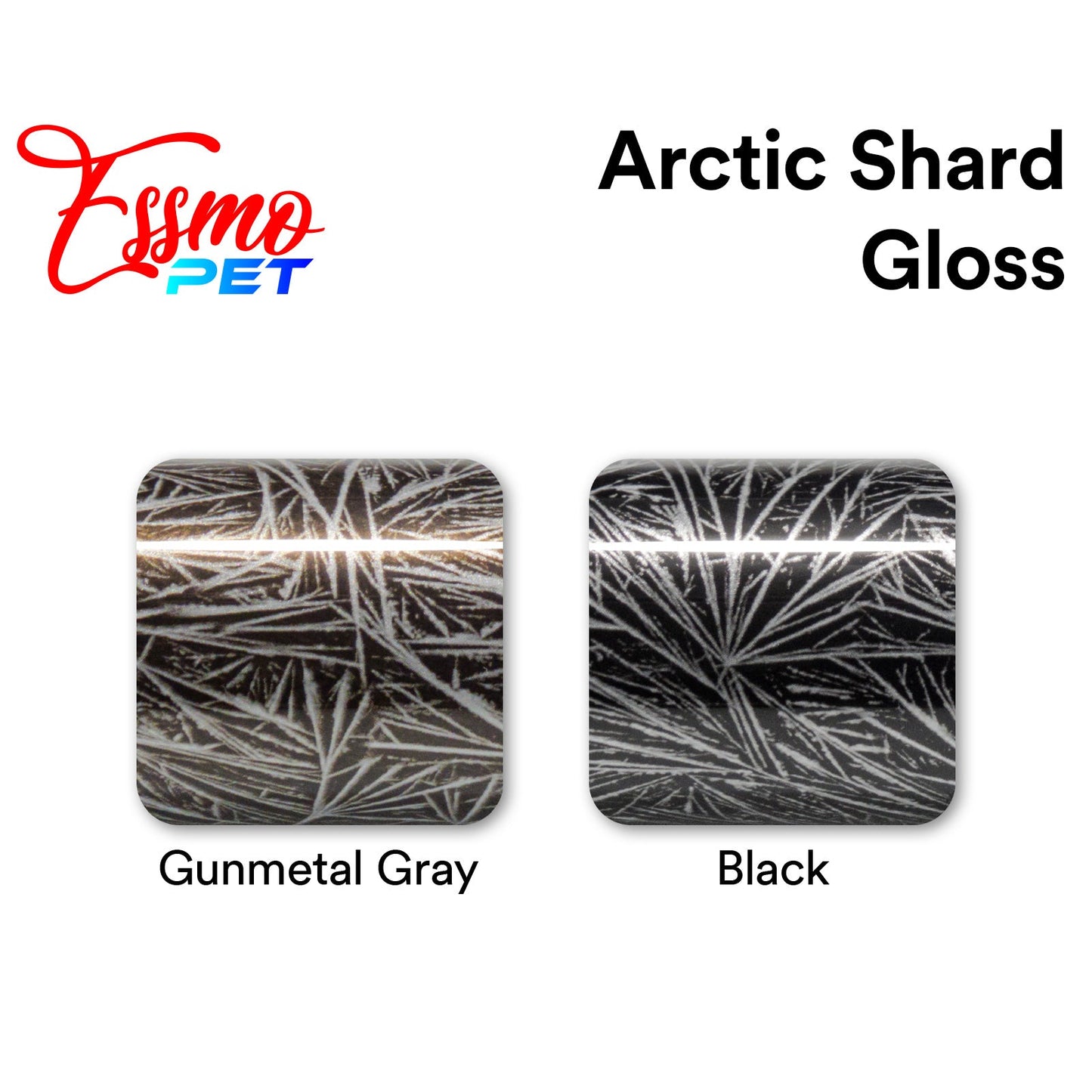 PET Arctic Shard Gloss Gunmetal Gray Vinyl Wrap